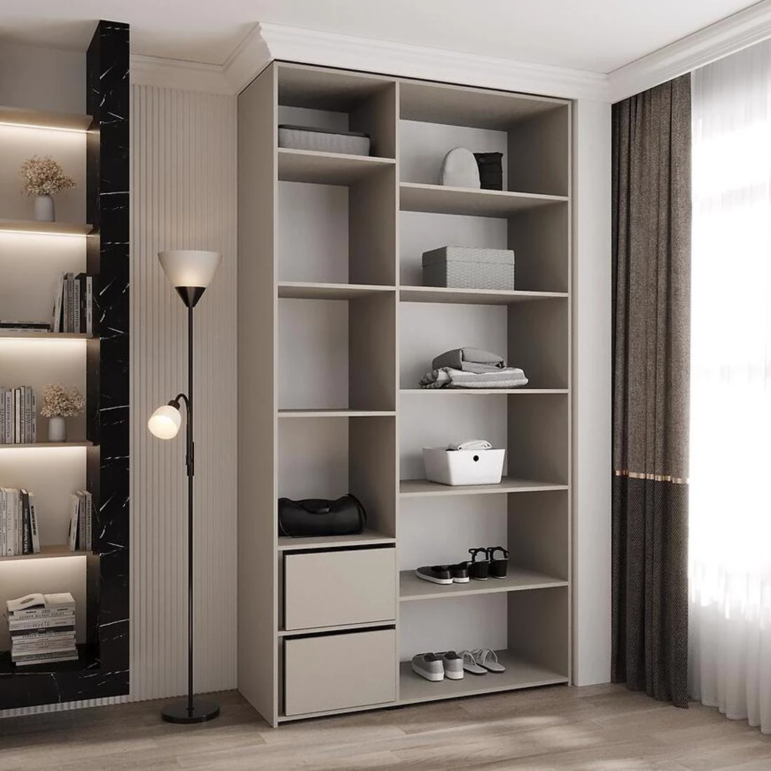 Como 1-130 ormar 40x130x245,5 cm kašmir/zlatna