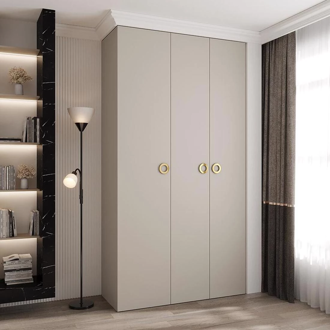 Como 1-130 ormar 40x130x245,5 cm kašmir/zlatna