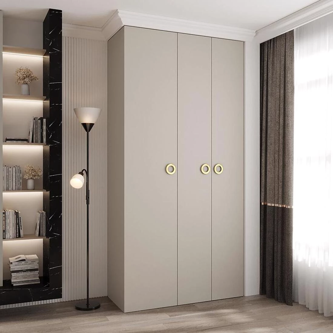 Como 1-120 ormar 40x120x245,5 cm kašmir/zlatna