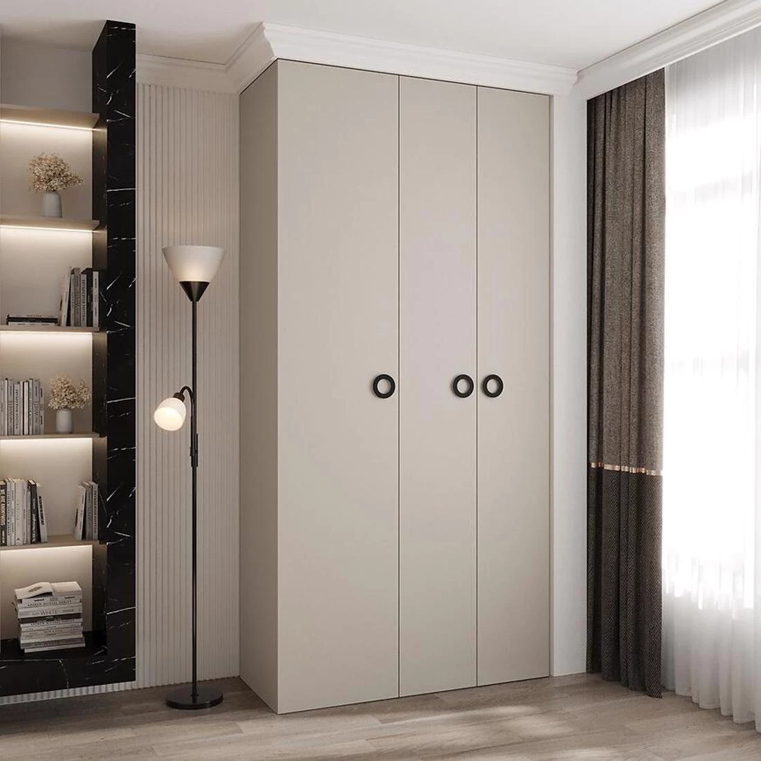 Como 1-120 ormar 40x120x245,5 cm kašmir/crna