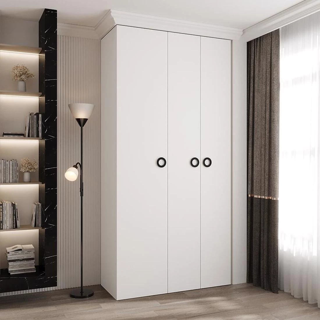 Como 1-120 ormar 40x120x245,5 cm  bela/crna
