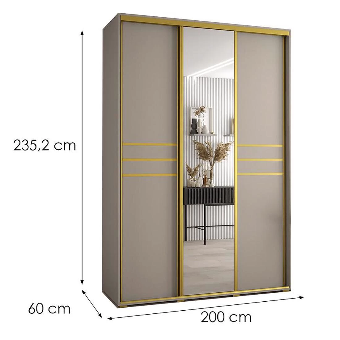 Dakota 11-200   ormar 200x60x235,2 cm kašmir