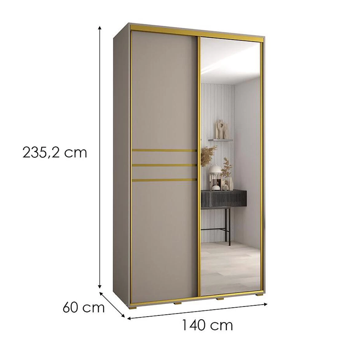 Dakota 11-140 ormar 140x60x235,2 cm kašmir