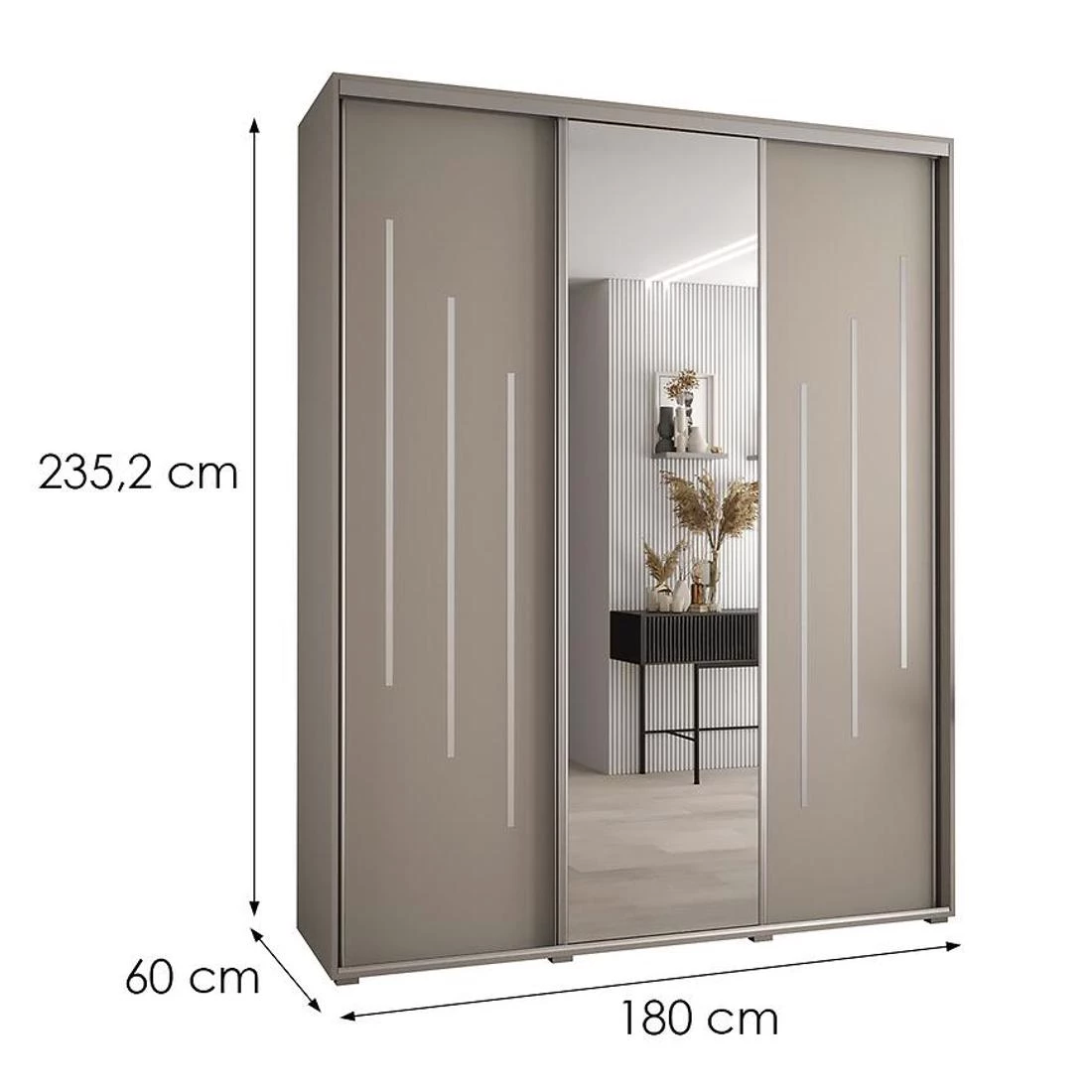Dakota 9-180   ormar 180x60x235,2 cm kašmir