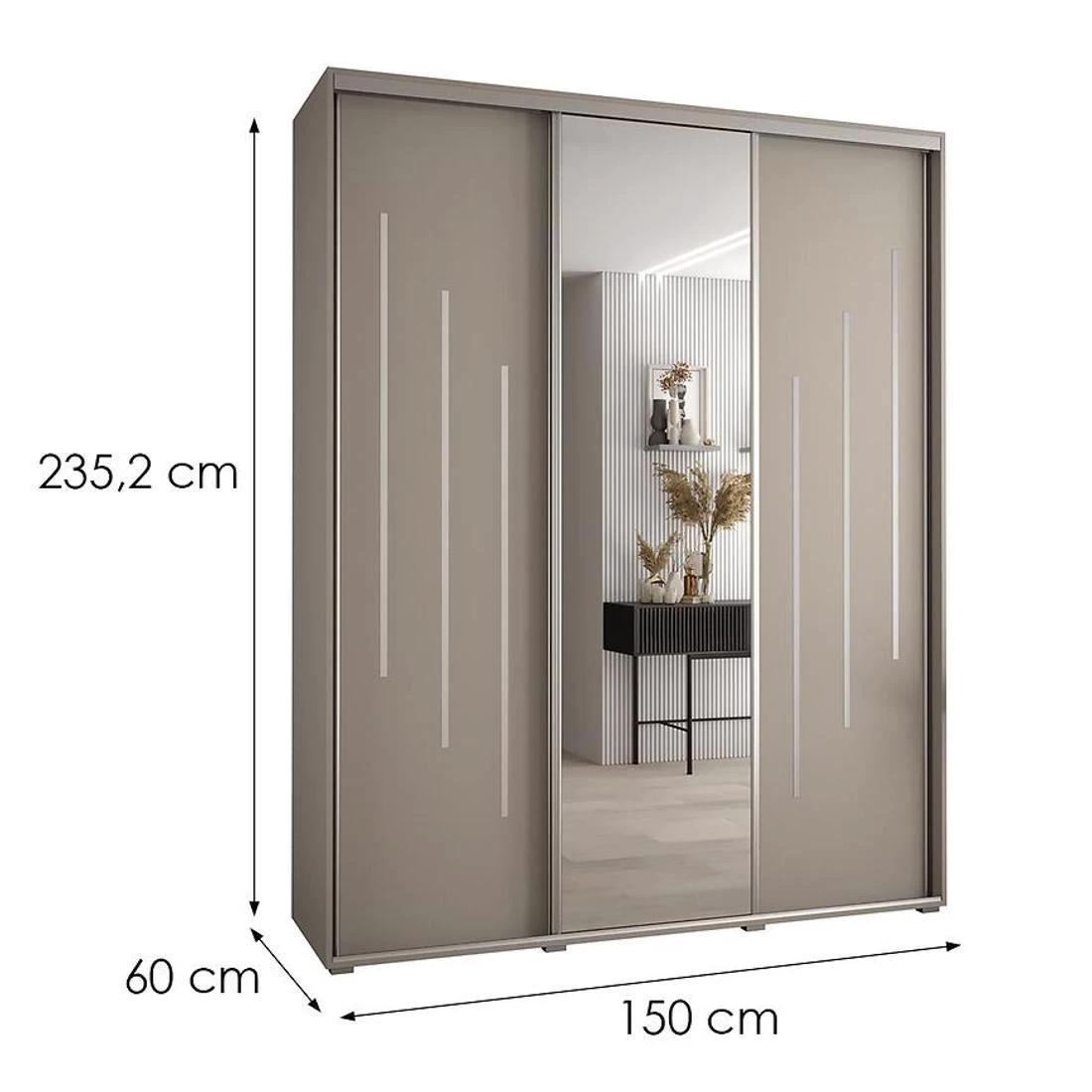 Dakota 9-150 ormar 150x60x235,2 cm kašmir