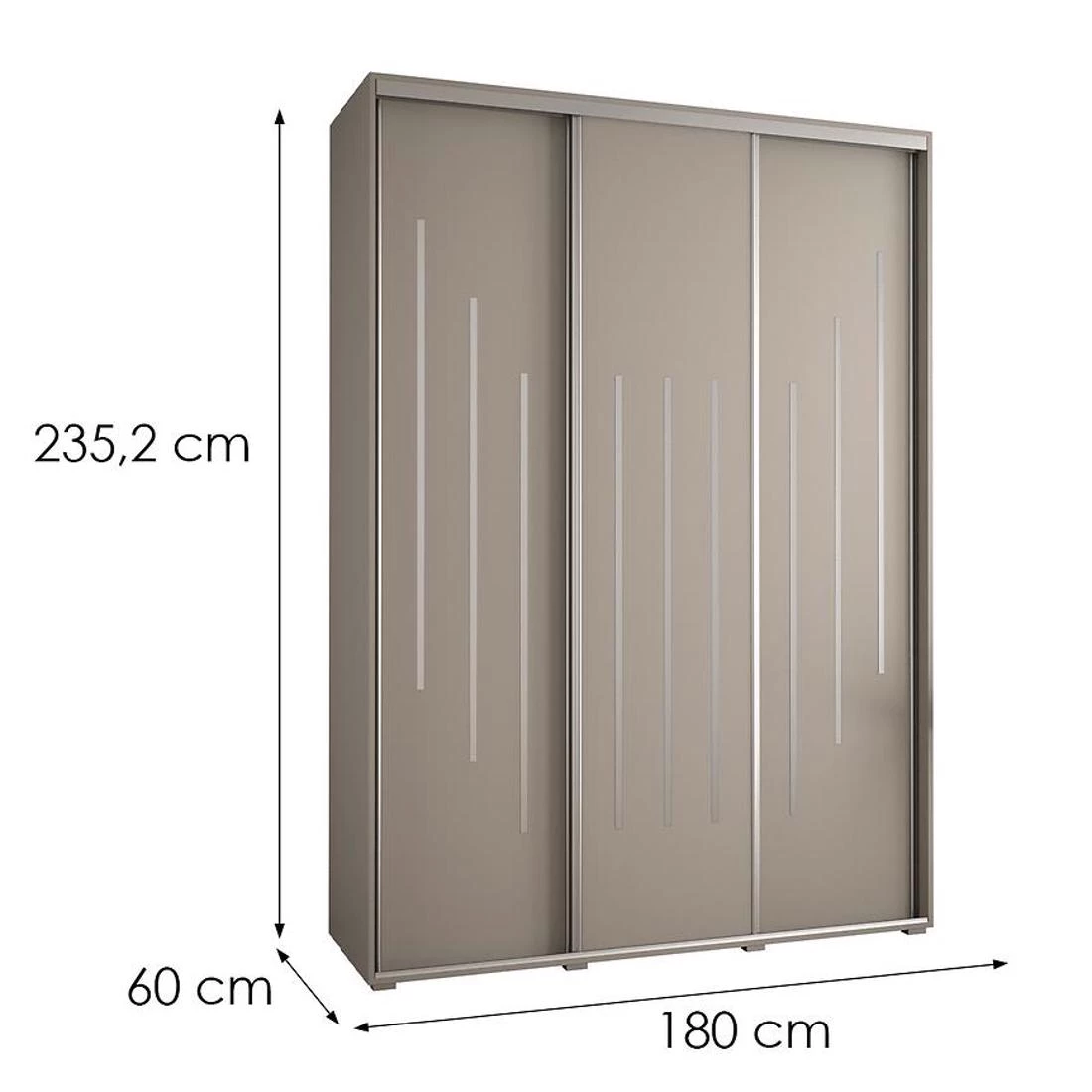 Dakota 8 klizni ormar 180x60x235,2 cm kašmir