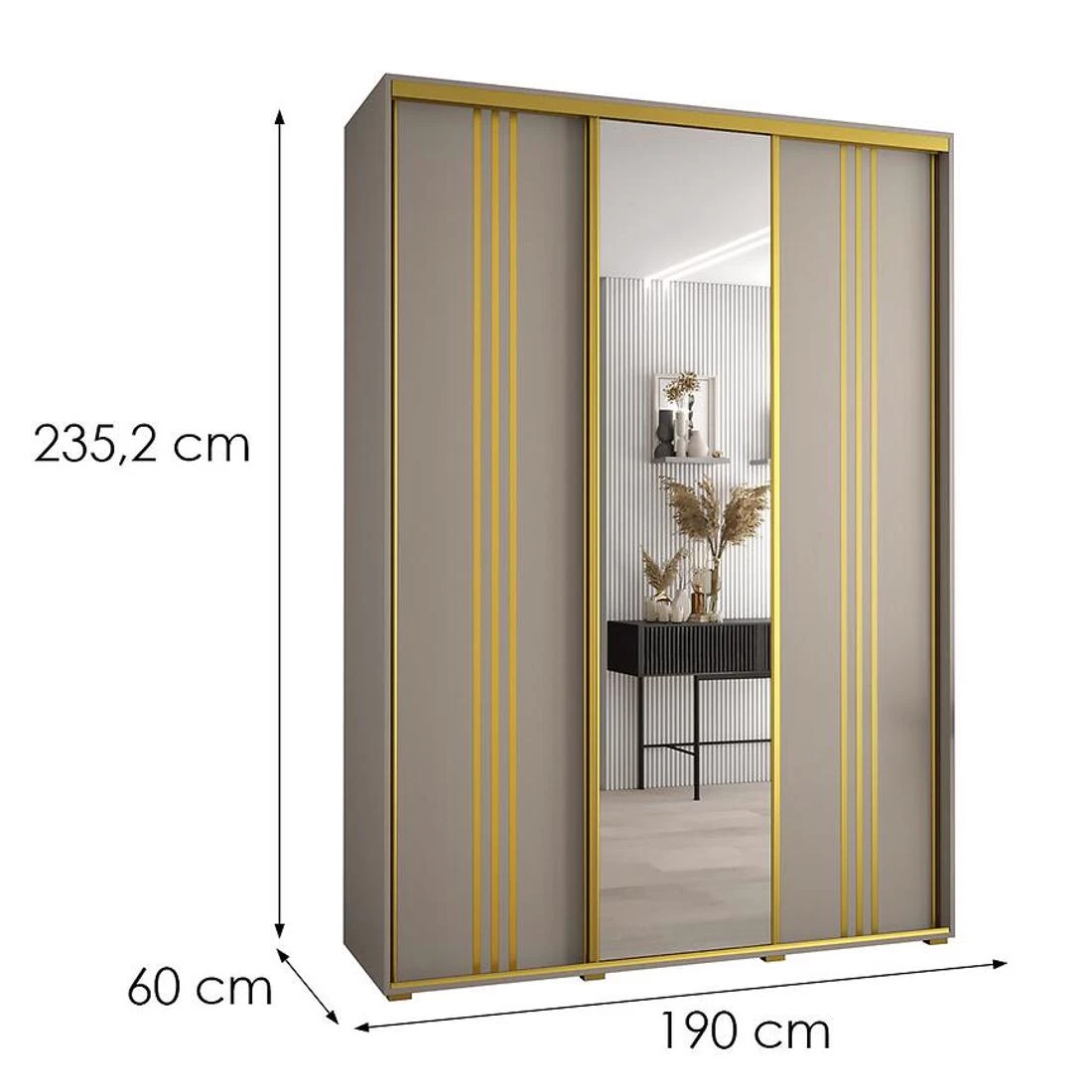 Dakota 7-190   ormar  190x60x235,2 cm  kašmir