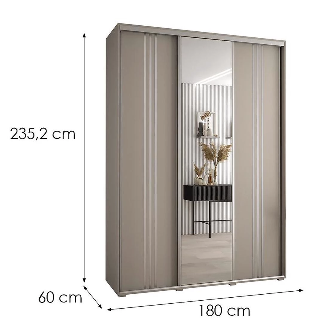 Dakota 7 klizni ormar 180x60x235,2 cm kašmir