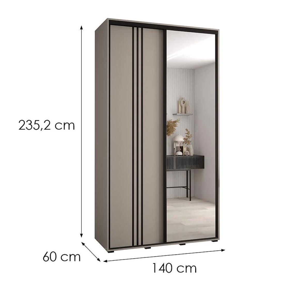 Dakota 7-140 ormar 140x60x235,2 cm kašmir