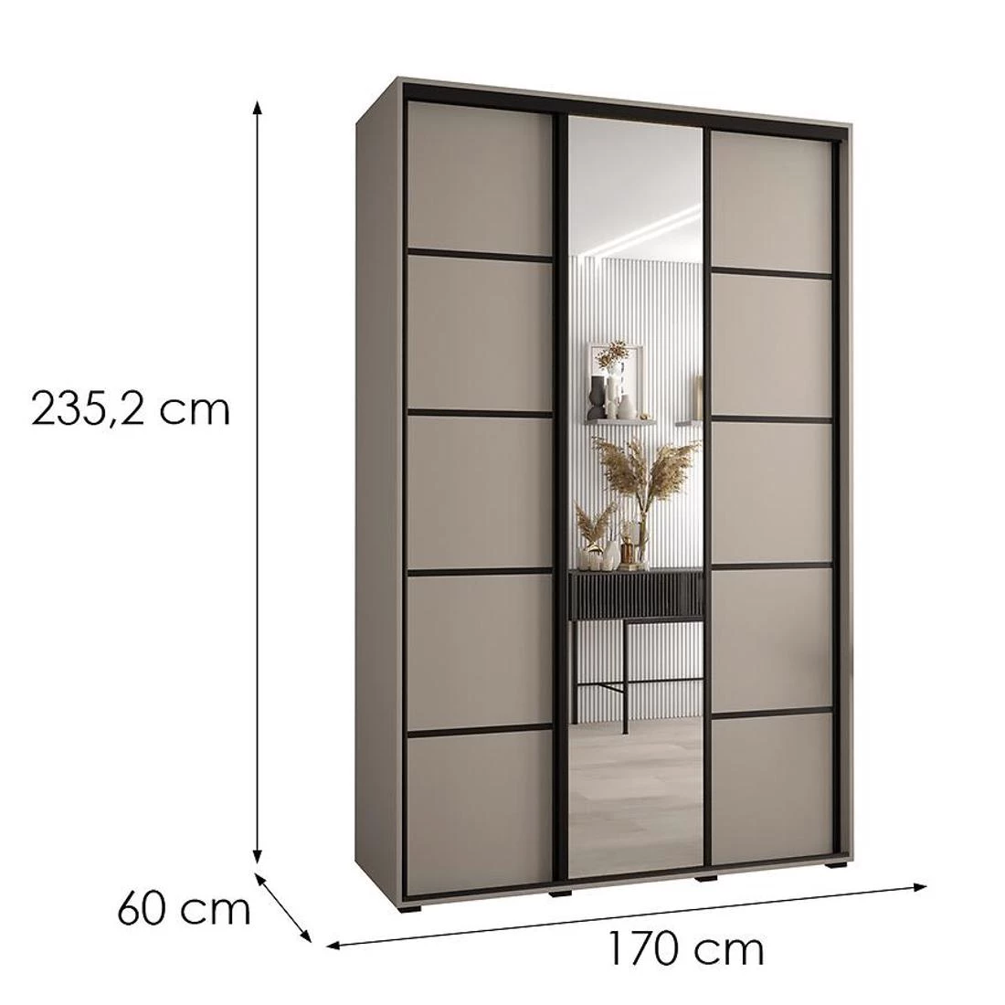 Dakota 5-170   ormar 170x60x235,2 cm  kašmir