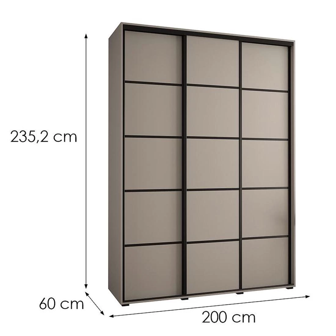 Dakota 4-200  ormar 200x60x235,2 cm kašmir
