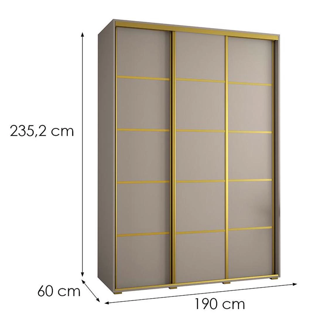 Dakota 4-190   ormar 190x60x235,2 cm  kašmir