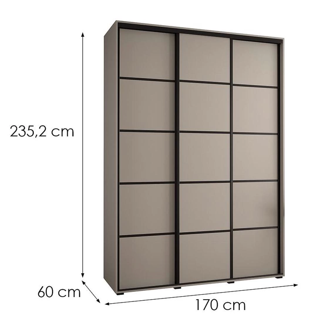 Dakota 4-170   ormar 170x60x235,2 cm kašmir