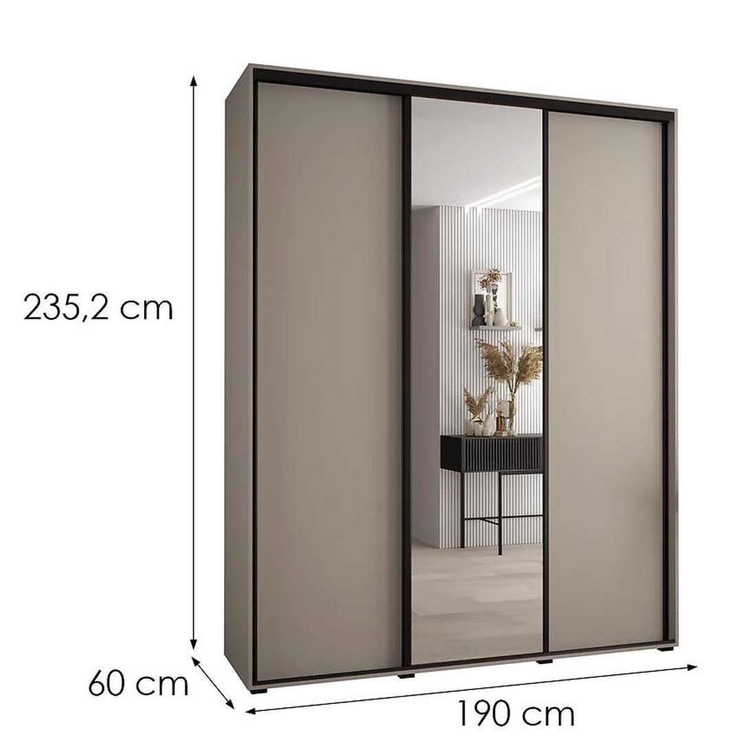 Dakota 3-190 ormar 190x60x235,2 cm kašmir