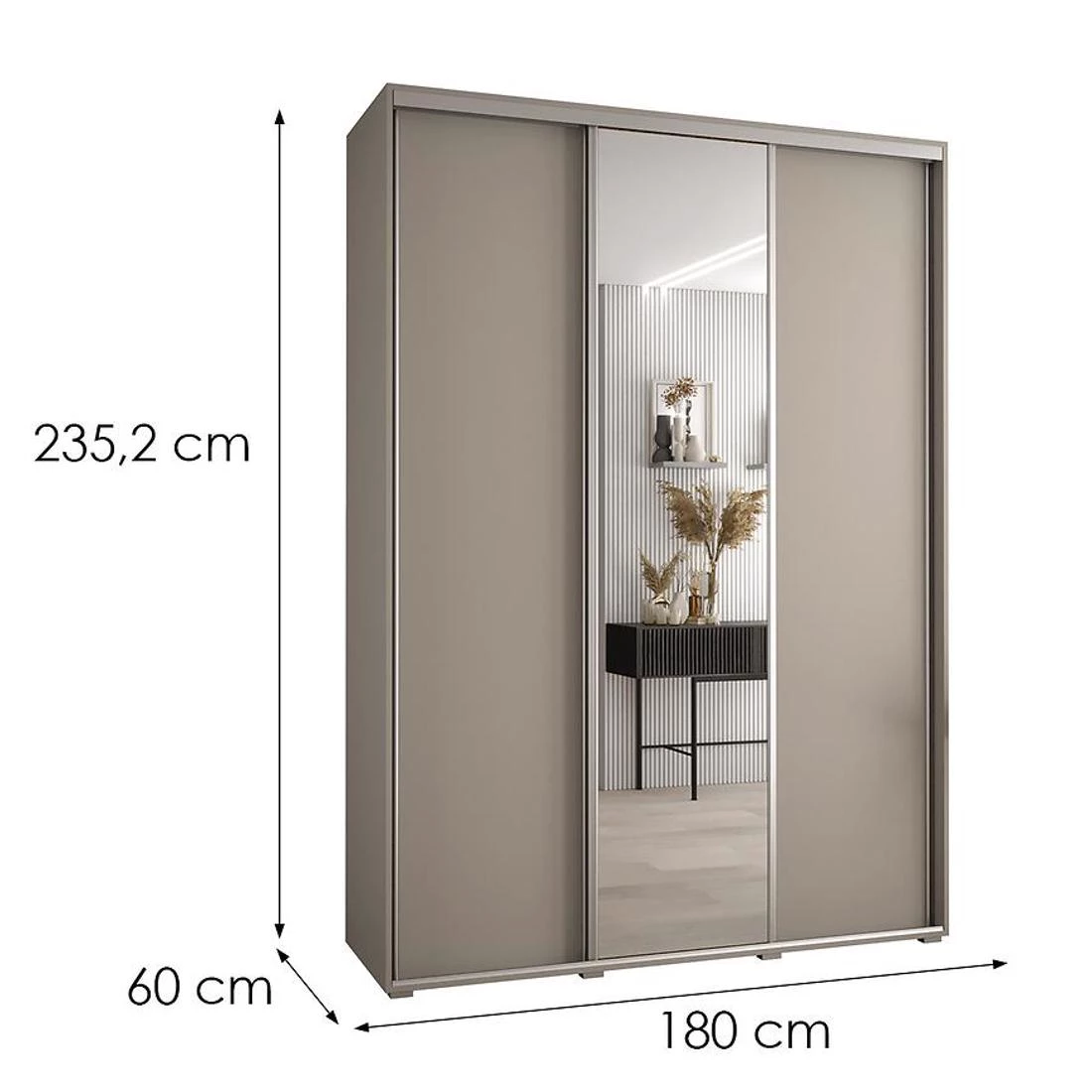 Dakota 3-180 ormar 180x60x235,2 cm kašmir