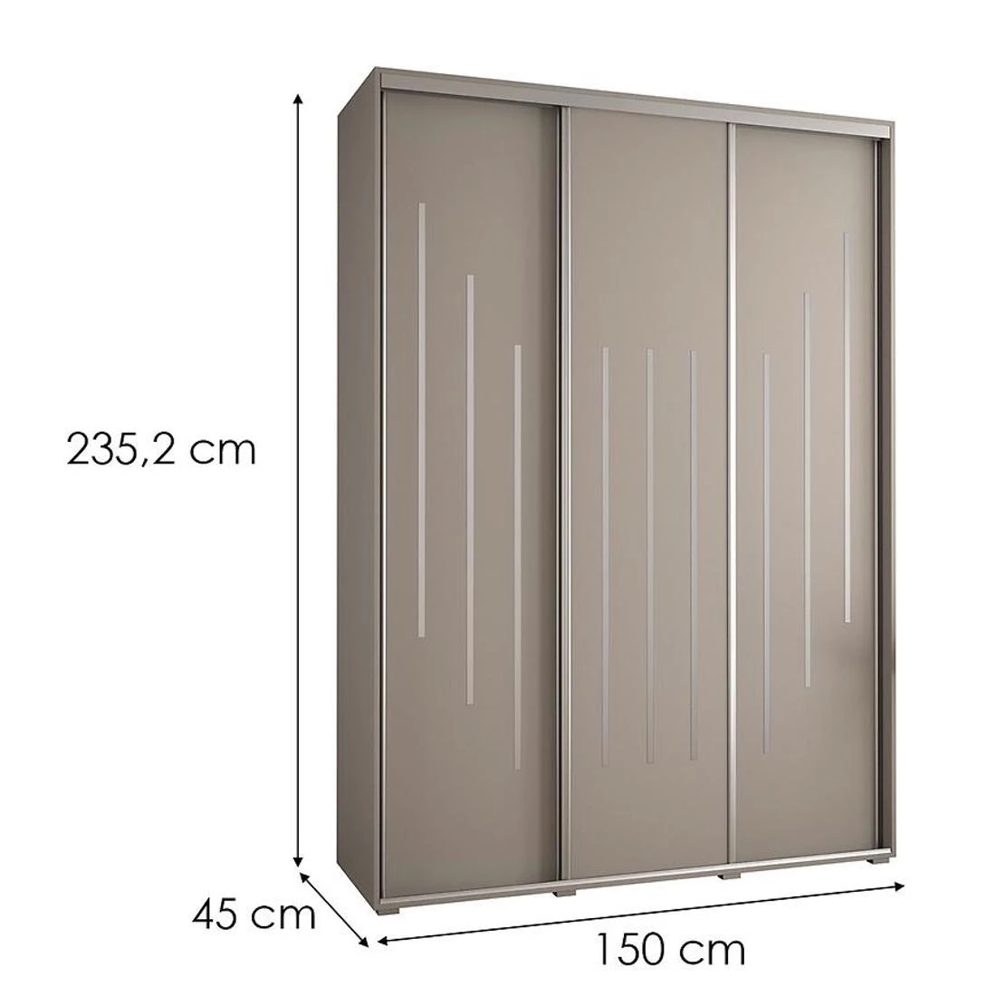 Dakota 8 klizni ormar 150x45x235,2 cm kašmir