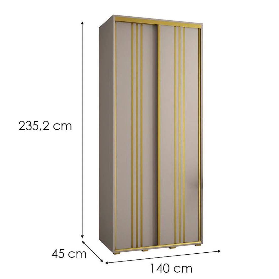 Dakota 6-140 ormar 140x45x235,2 cm kašmir