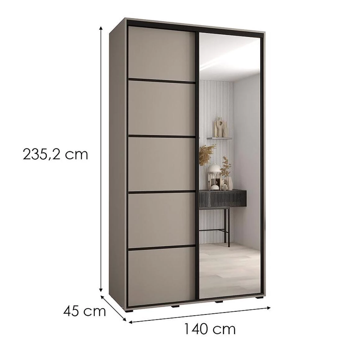 Dakota 5-140 ormar 140x45x235,2 cm kašmir