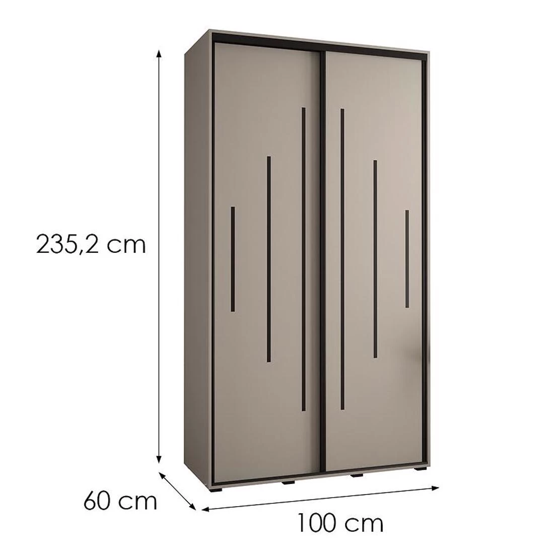 Dakota 12-100  ormar 100x60x235,2 cm kašmir