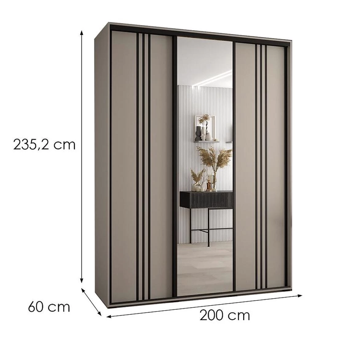 Dakota 7-200 ormar 200x60x235,2 cm kašmir