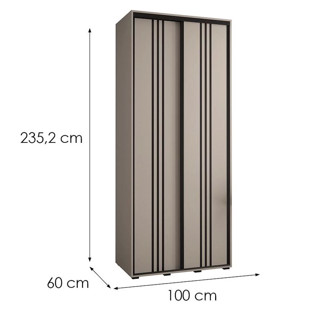 Dakota 6-100 ormar 100x60x235,2 cm kašmir