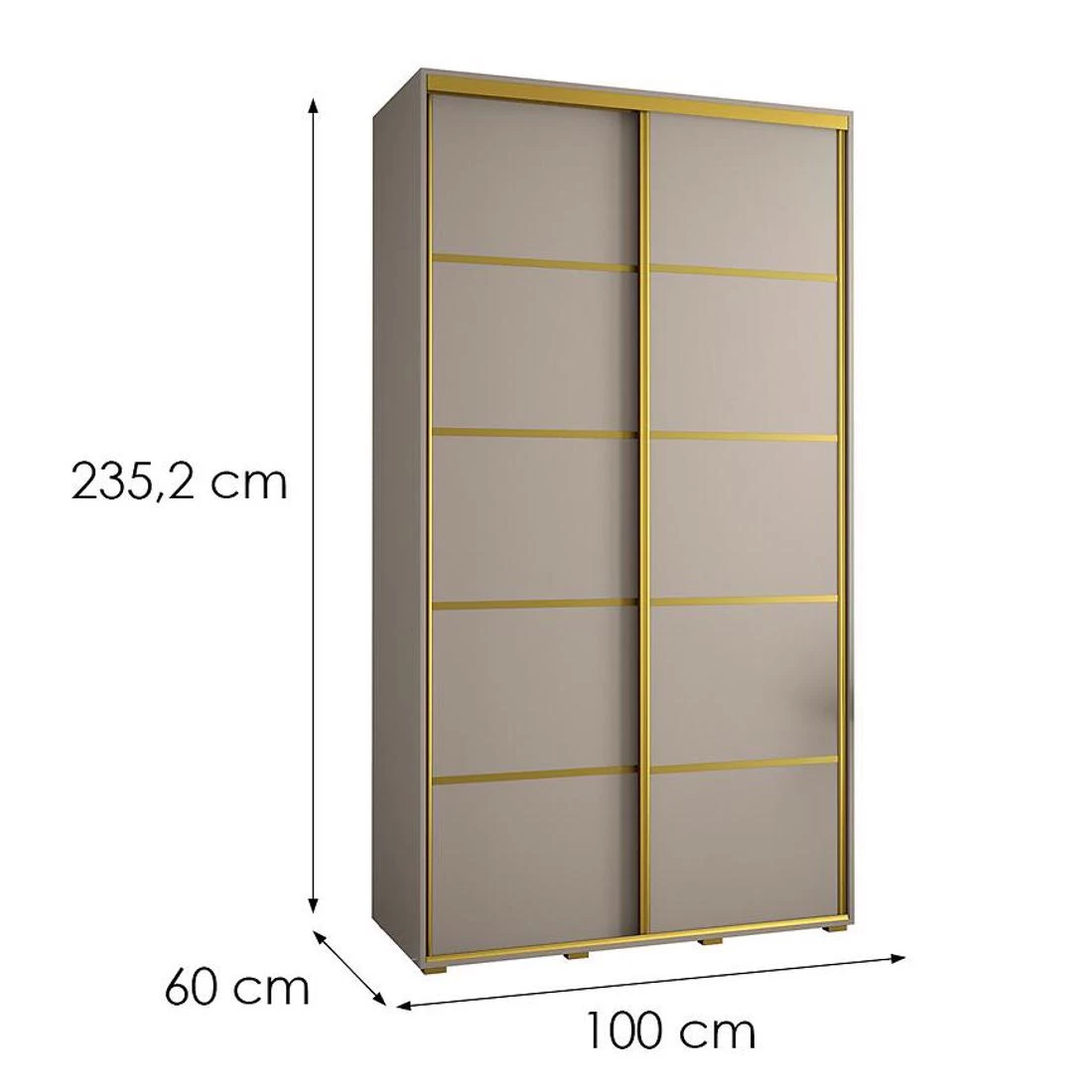 Dakota 4-100 ormar 100x60x235,2 cm kašmir