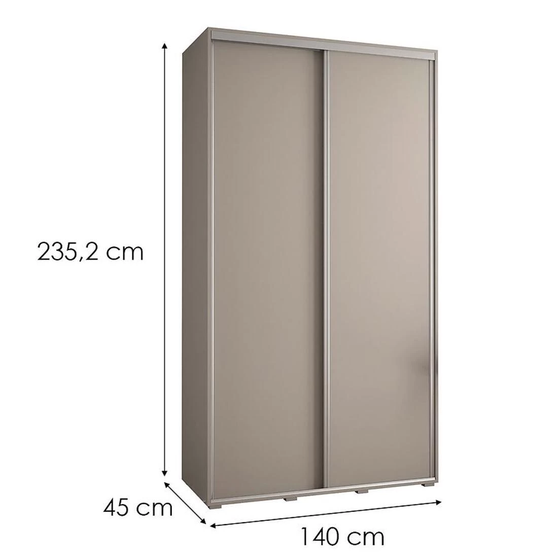 Dakota 1 klizni ormar 140x45x235,2 cm kašmir