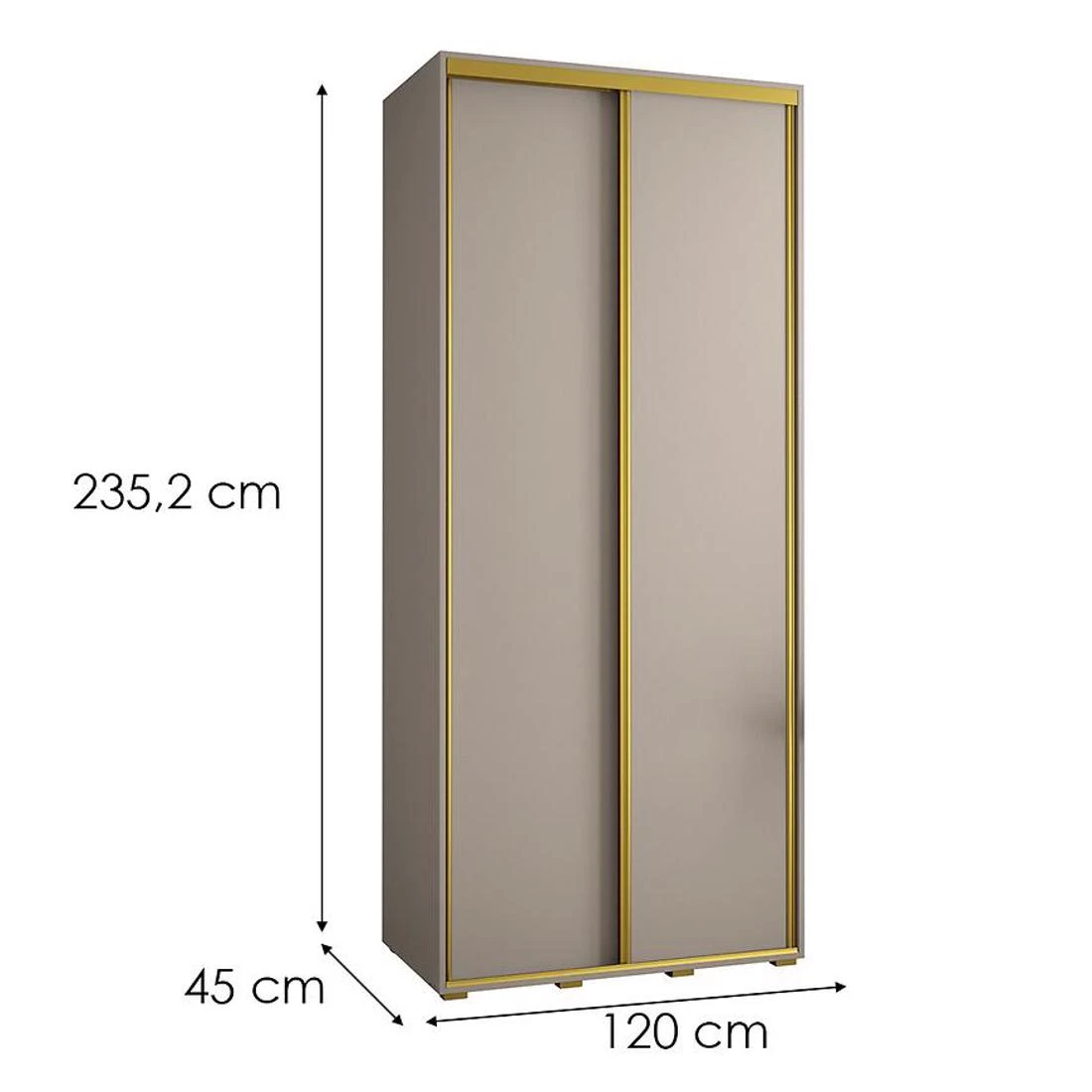 Dakota 1 klizni ormar 120x45x235,2 cm kašmir