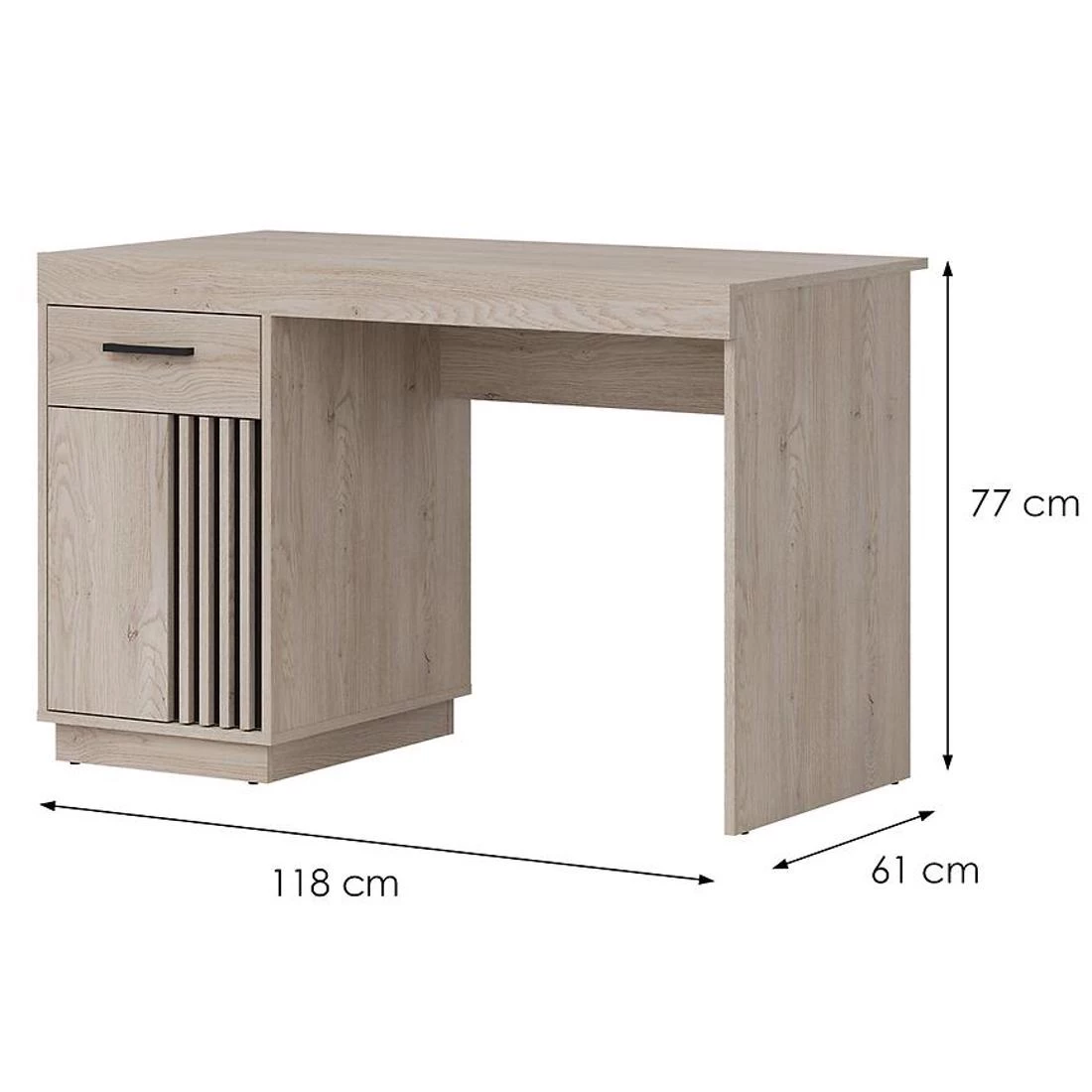 Mati Mi13 radni sto 118x61x77 cm cremona hrast/crna