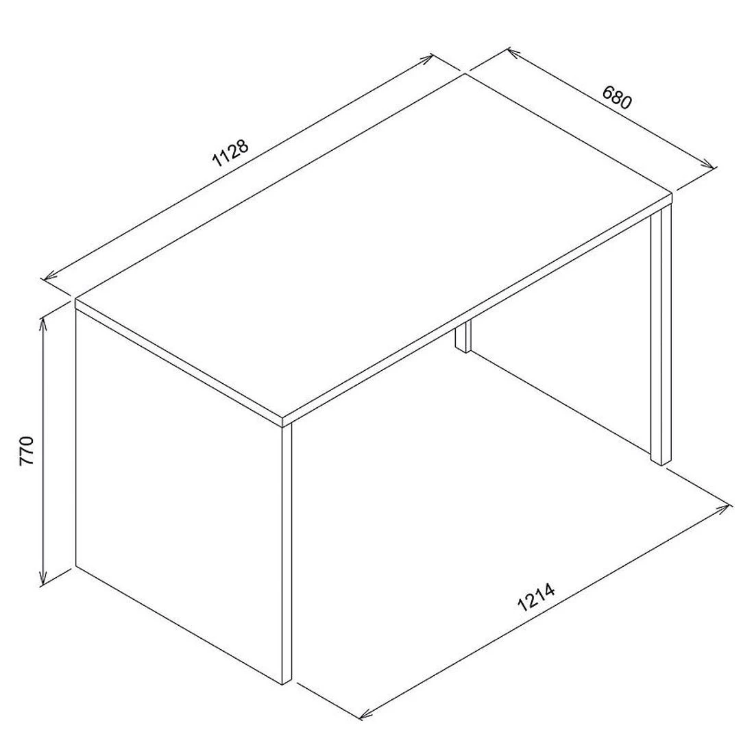 Aston An12 radni sto 128x68x77 cm cremona hrast