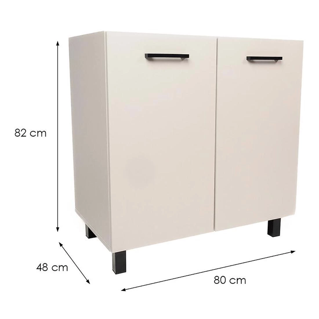 Lucjan 80ZL kuhinjski ormaric 80x48x82 kašmir