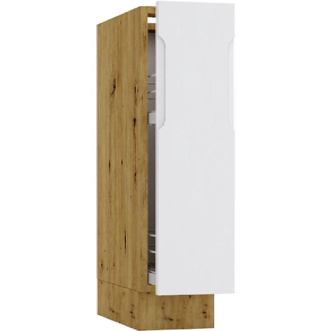 Isabel D20 Cargo kuhinjski ormaric + korpa, 20x51x82 svjetlo siva/hrast