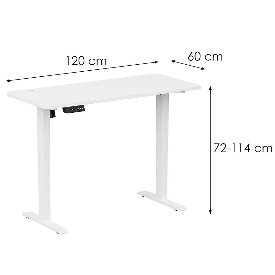 Control Series 120 Lv0150 elektricni sto 120x60x72/114 cm beli