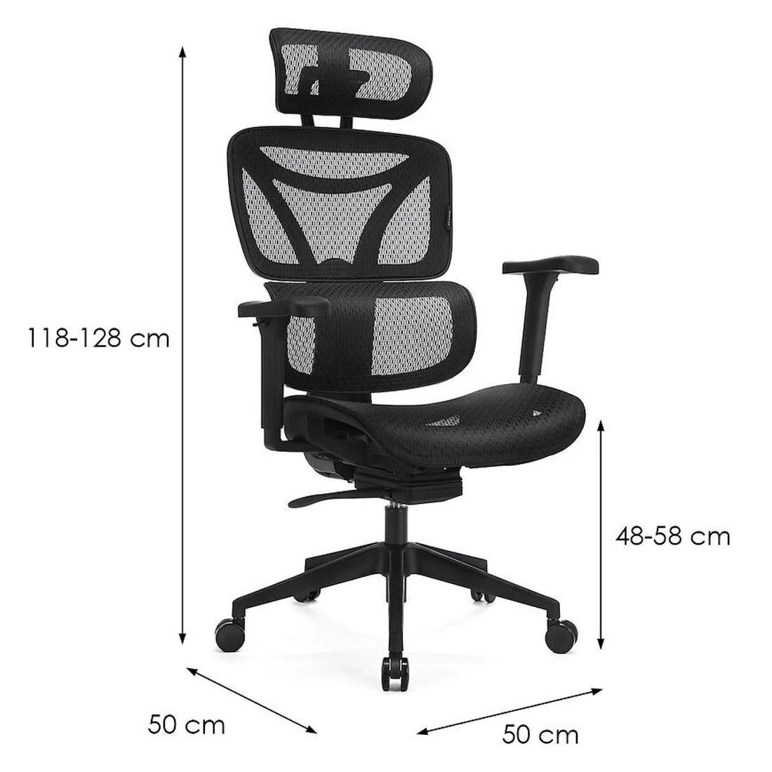 Control Series Lv0654 kancelarijska stolica 50x50x118-128 cm crna