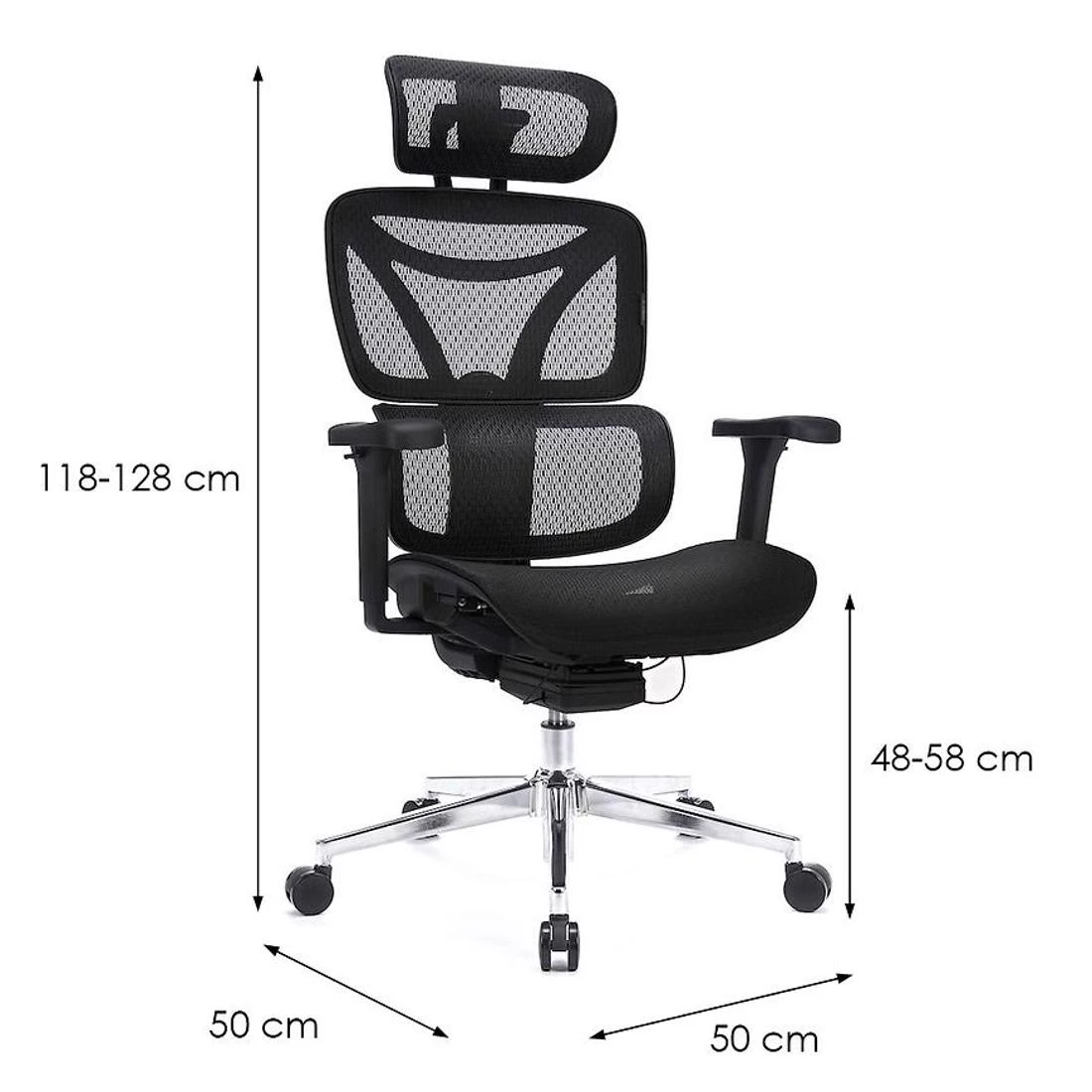Control Pro Lv0656 kancelarijska stolica 50x50x118-128 cm crna