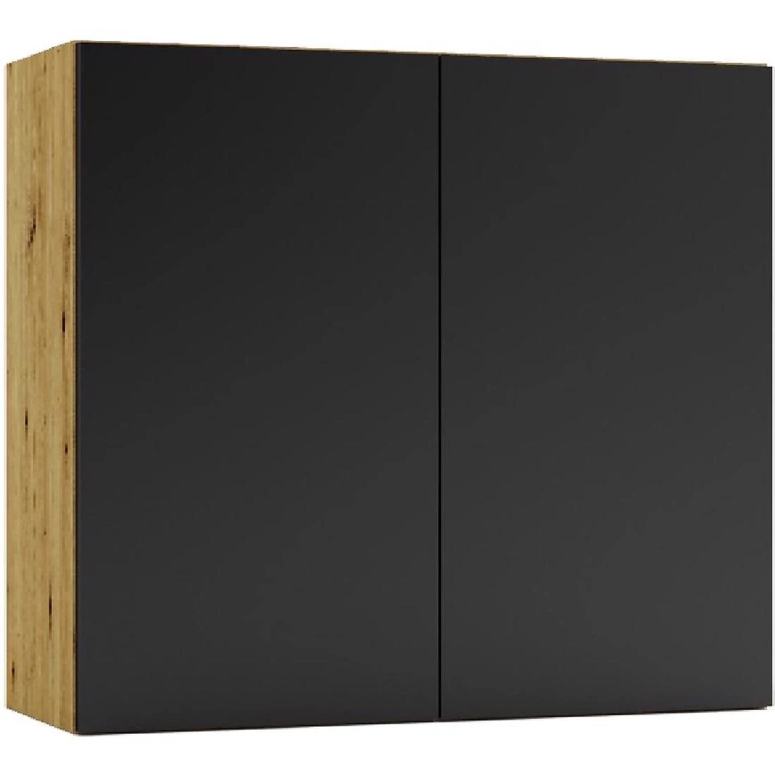 Isabel W80 kuhinjski ormaric 80x28,8x72 crna/hrast