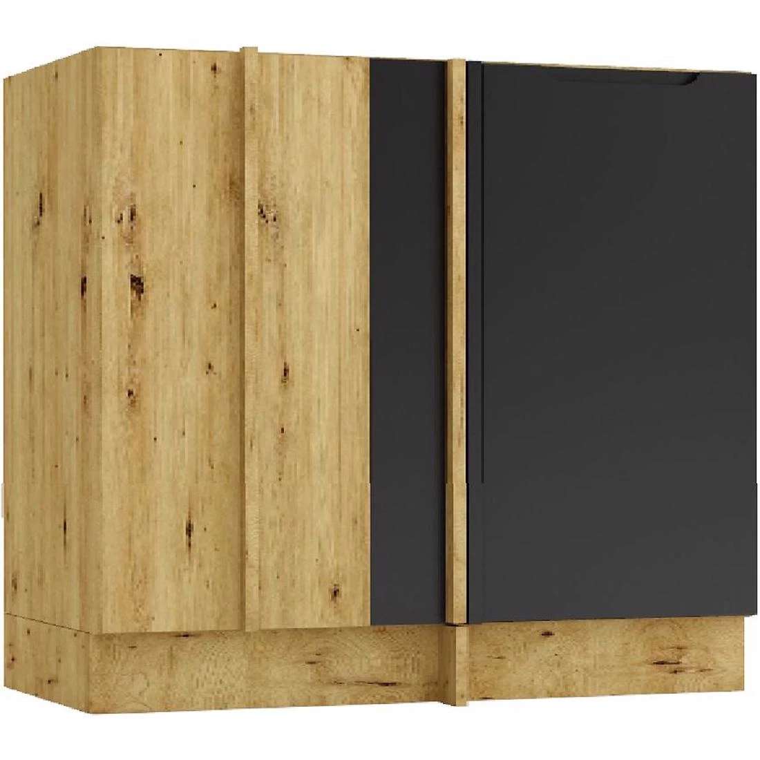 Isabel DNP kuhinjski ormaric P/L 90x44,6x82 crna/hrast
