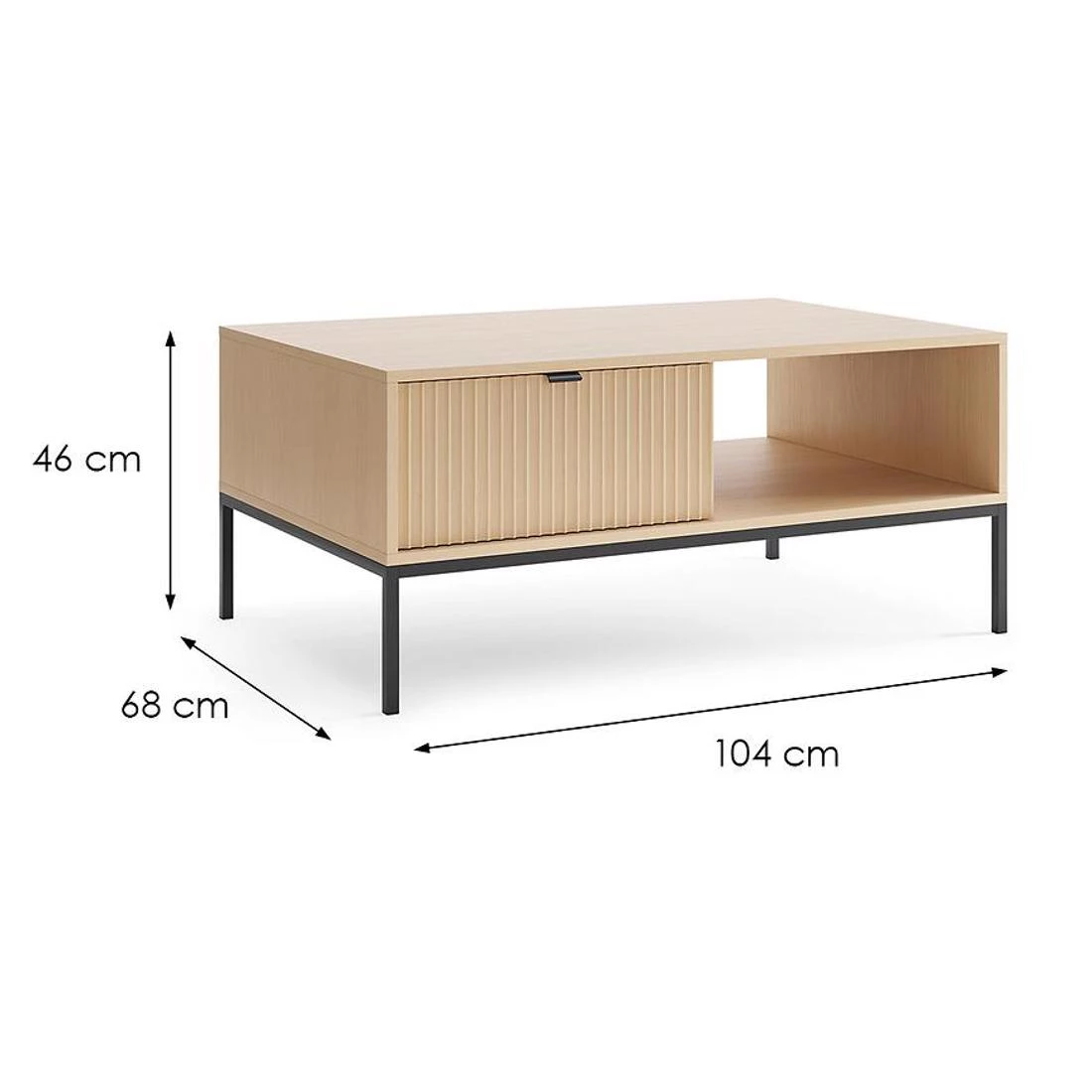 Nova L104 stolic 104x68x46 cm hrast