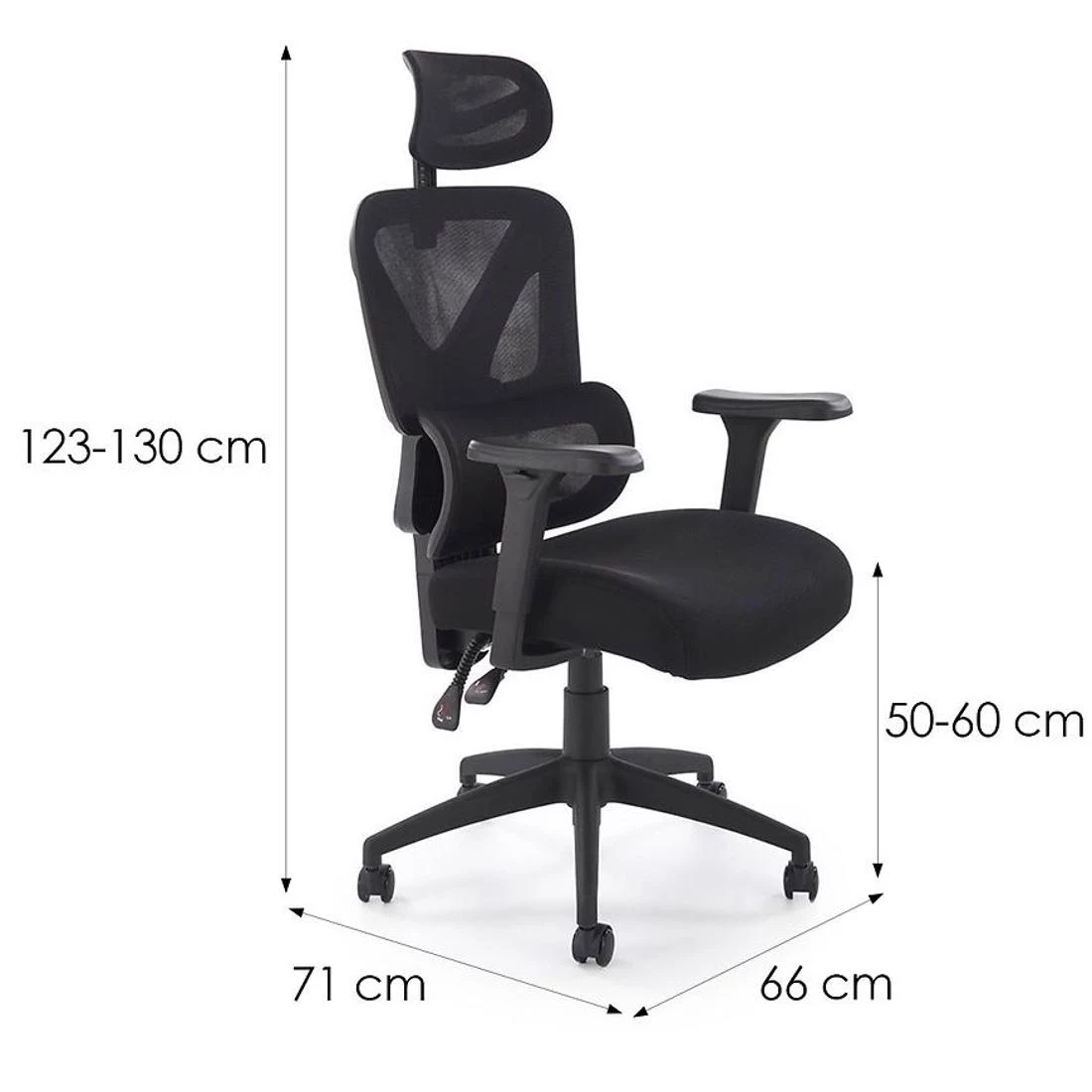Astral kancelarijska stolica 66x71x123/130 cm crna