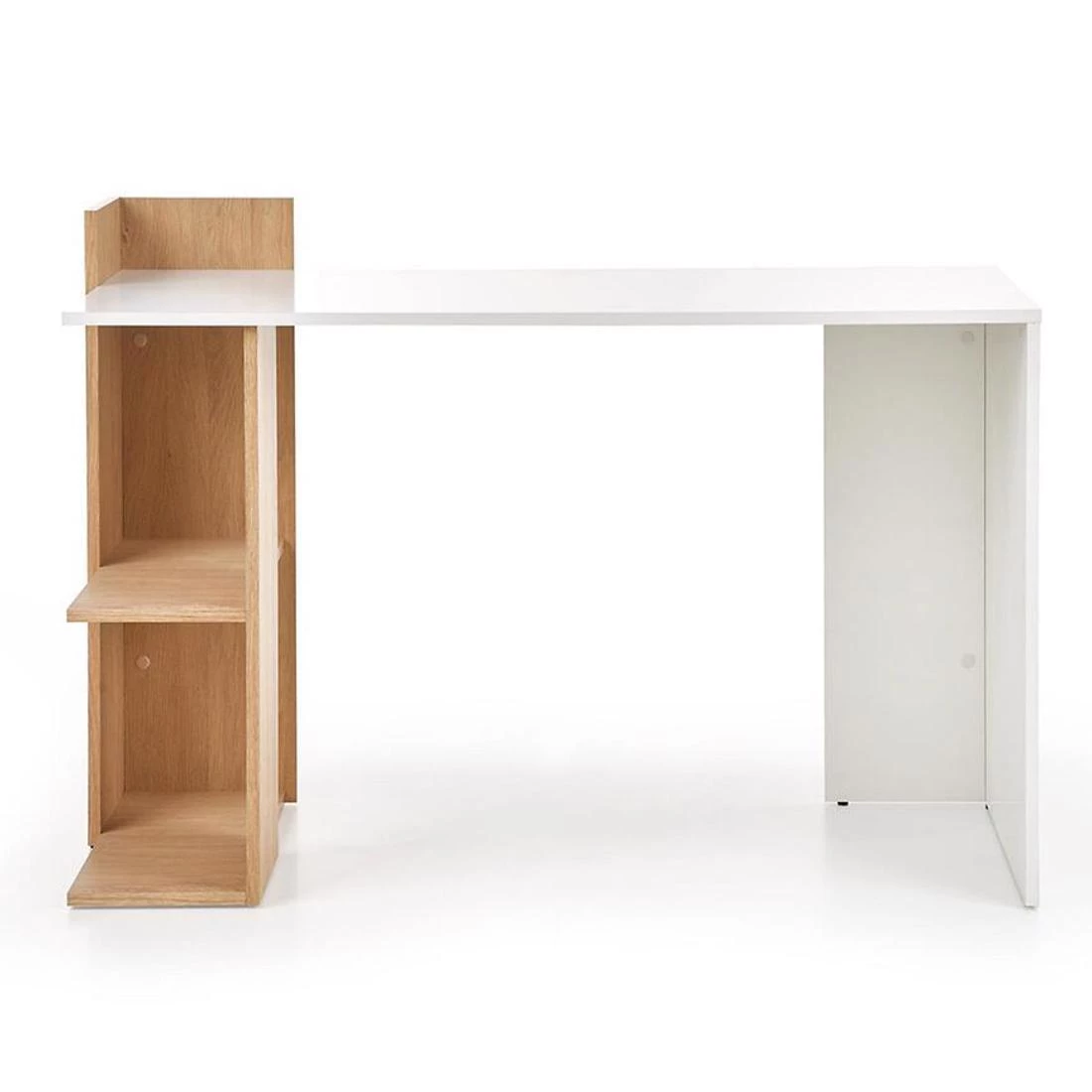 Fino radni sto 122x57x85 cm zlatni hrast/bela