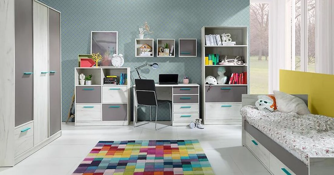 Radni sto R06 120x60x75 cm jasen/beli hrast