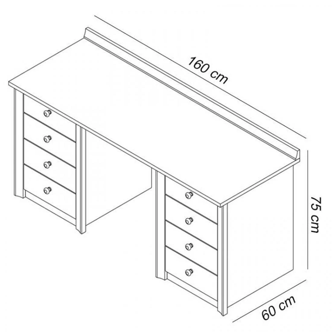 Finezja F16 radni sto 160x60x75 cm