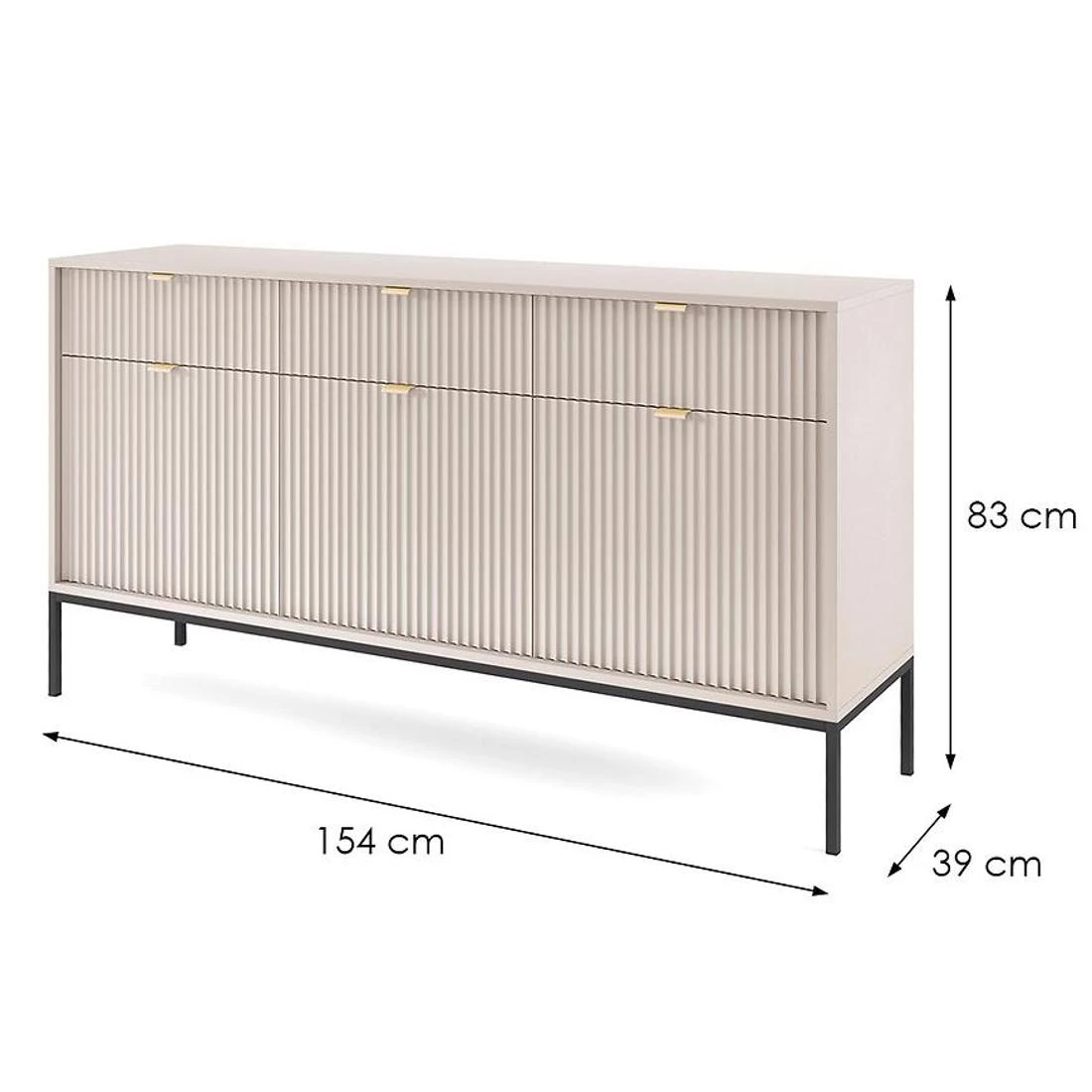 Nova komoda 154x39x83 kašmir