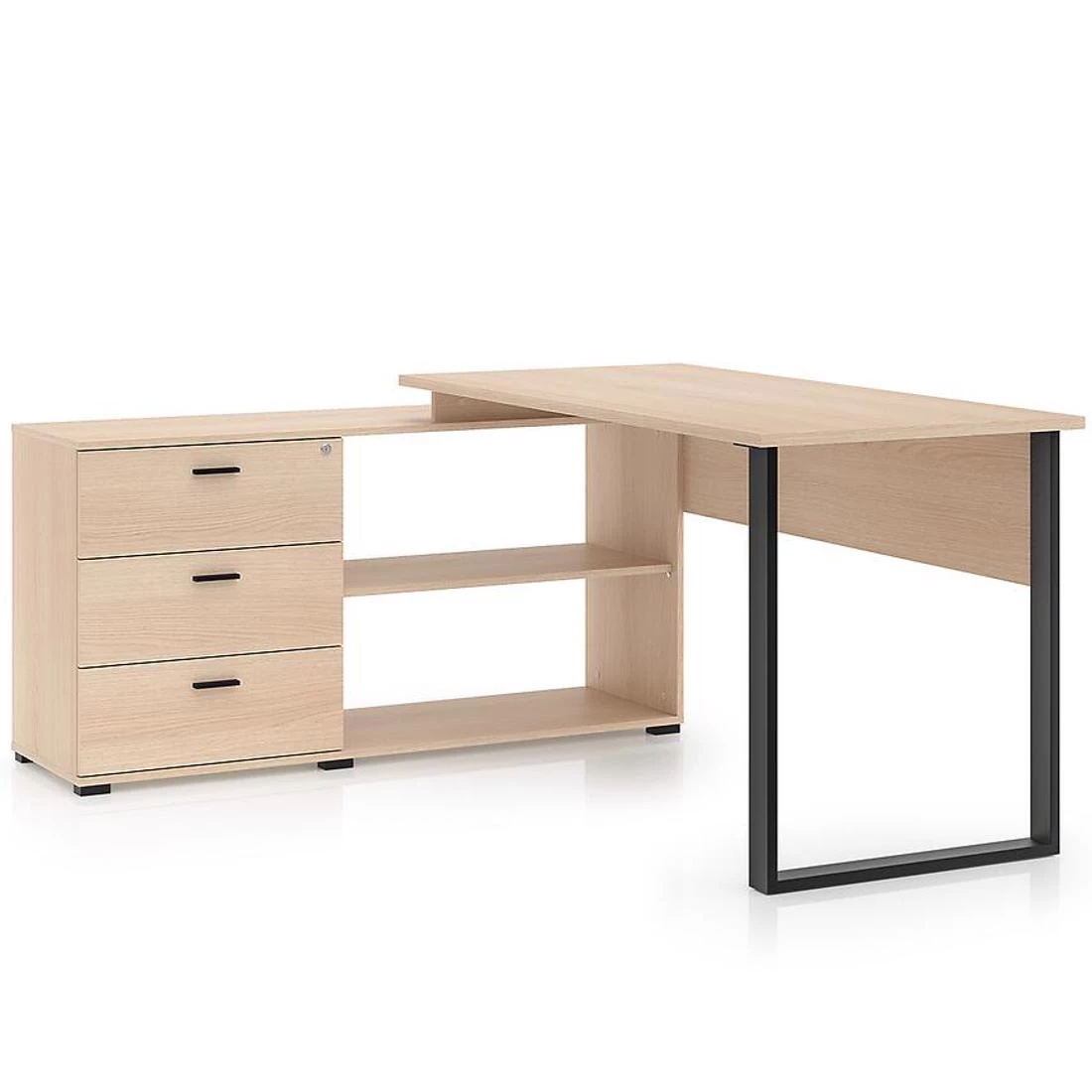 Odelis 09 radni sto 168x138x77 cm lindberg hrast