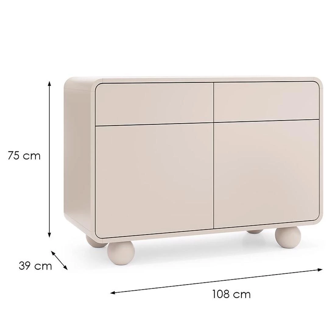 Albion komoda 108x39x75 kašmir