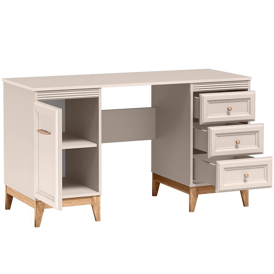 14w Windsor radni sto 138x54,5x78 cm kašmir/prirodni hrast