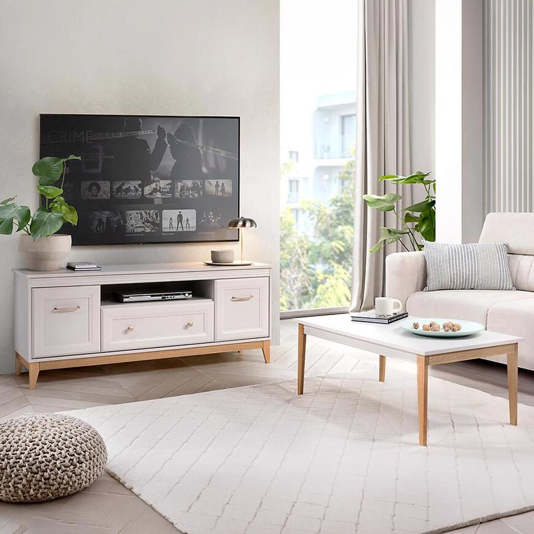 14w Windsor radni sto 138x54,5x78 cm kašmir/prirodni hrast