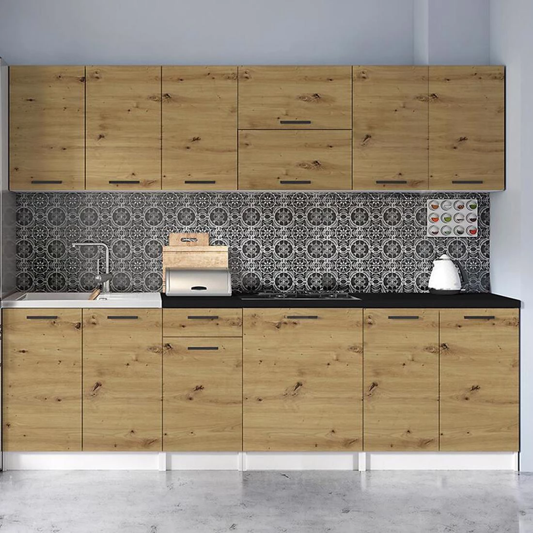 Economic kuhinja 260x60x214 bela/artisan