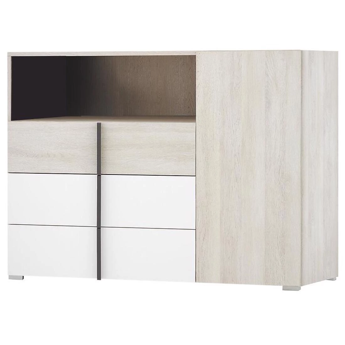 36MV+SYS Remo komoda 120x43x90 vilton hrast/bela/antracit