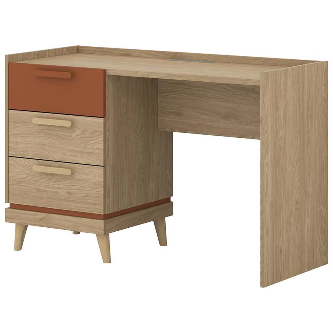 Scandi 03 radni sto 120x50x79,5 cm uljani hrast/cigla